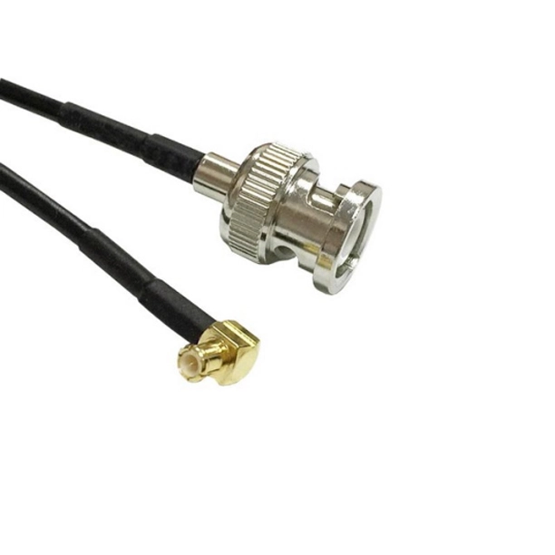 bnc male straight to mcx male right angle coax cable ac cab bncm mcxr am