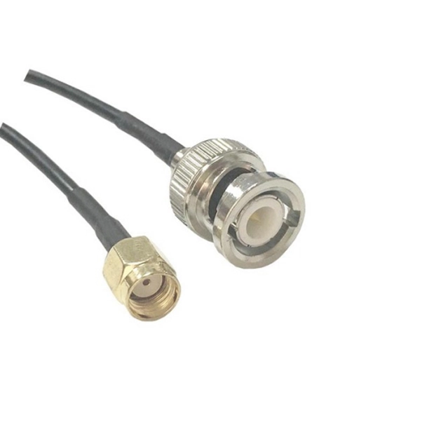 bnc male straight to reverse polarity sma male straight coax cable ac cab bncm rpsmam