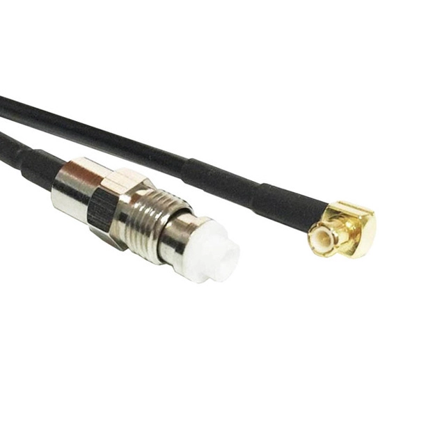 mcx male right angle to fme female straight coax cable ac cab mcxr am fmef