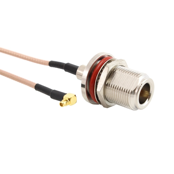 mmcx male right angle to n bulkhead female straight coax cable ac cab mmcxr am nfb h