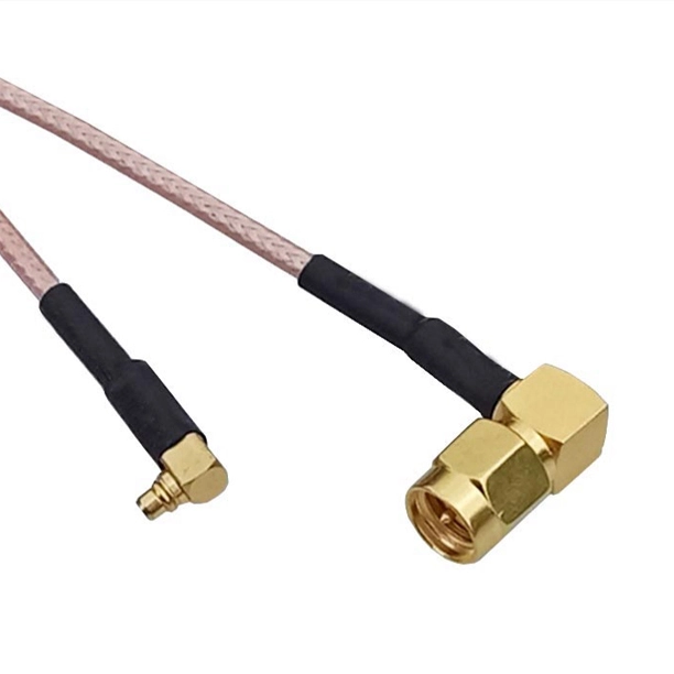 MMCX Male Right Angle to SMA Male Right Angle Coax Cable AC-CAB-MMCXR/AM-SMAR/AM