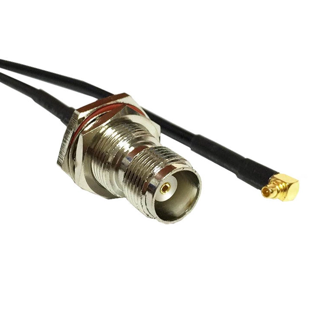 mmcx male right angle to tnc bulkhead female straight coax cable ac cab mmcxr am tncfb h