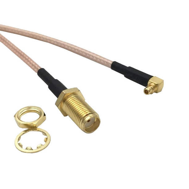 SMA Female Straight to MMCX Male Right Angle Coax Cable AC-CAB-SMAF-MMCXR/AM