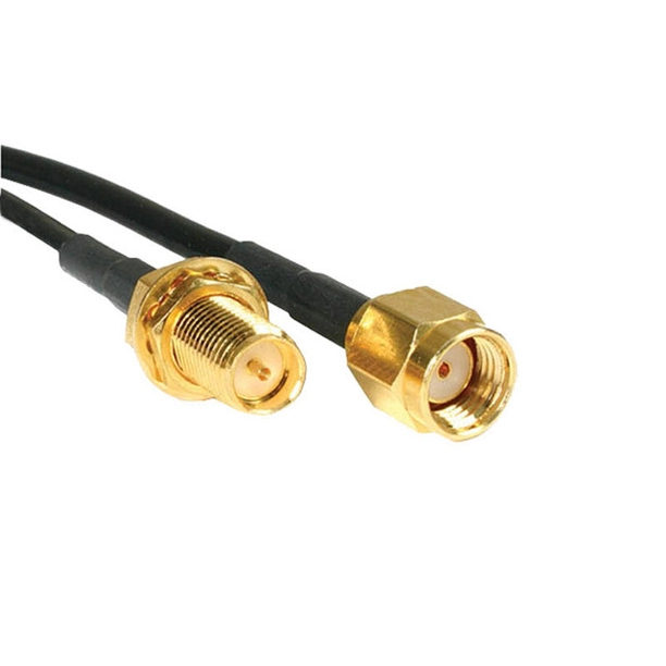 reverse polarity sma female straight to sma male straight coax cable ac cab rpsmaf rpsmam