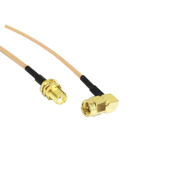 sma right angle male to sma female straight coax cable ac cab smaf smamr a