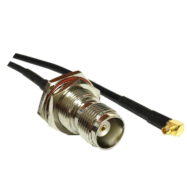 tnc female straight to mmcx male right angle coax cable ac cab tncfb h mmcxr am