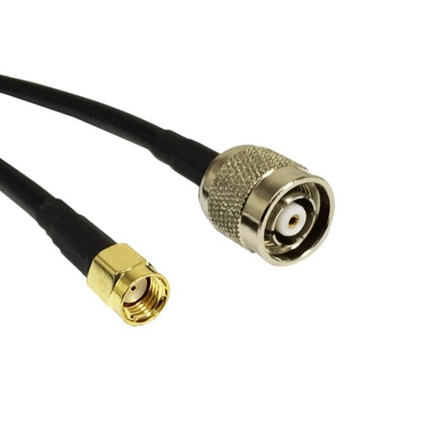 reverse polarity tnc male straight to rp sma male straight coax cable ac cab rptncm smam