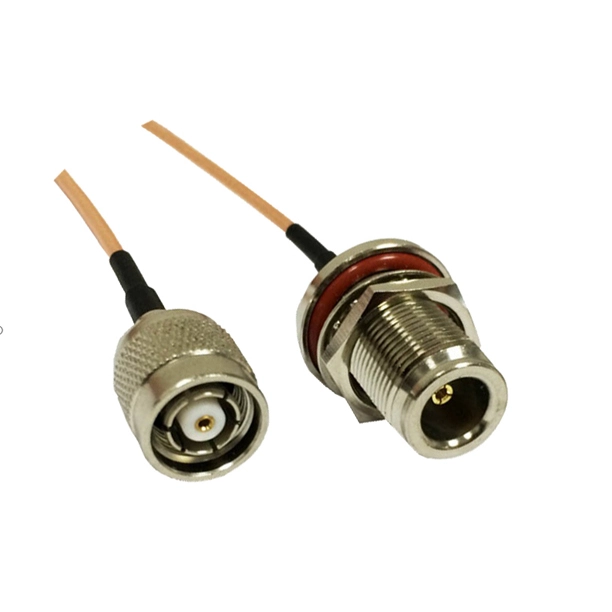 reverse polarity tnc male straight to n female straight coax cable ac cab rptncm nfb h